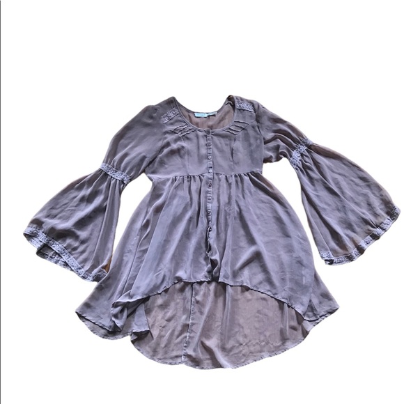 Grunge Boho Babydoll Top - Picture 1 of 5